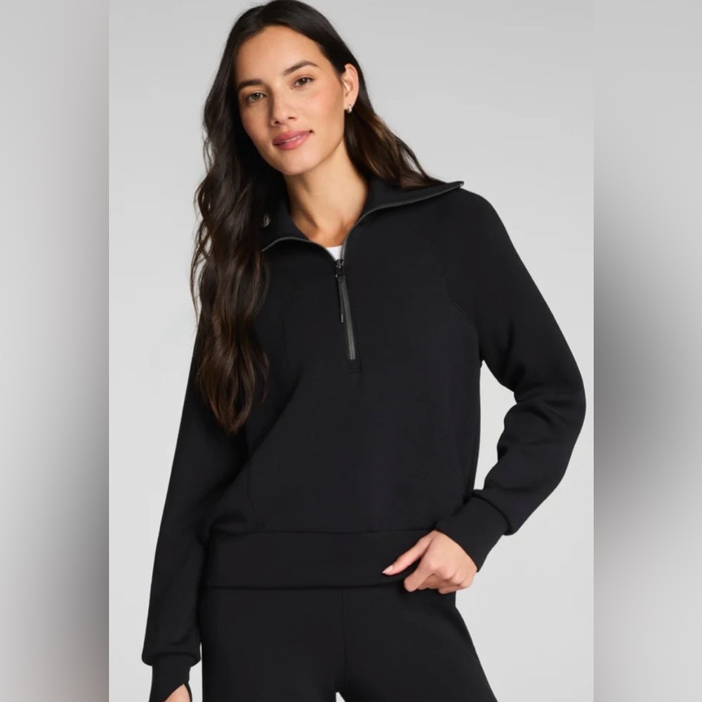 SPANX AirEssentials 1/2 Half Zip Pullover, black … - image 9
